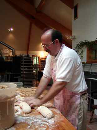 peter making cinnamon bread